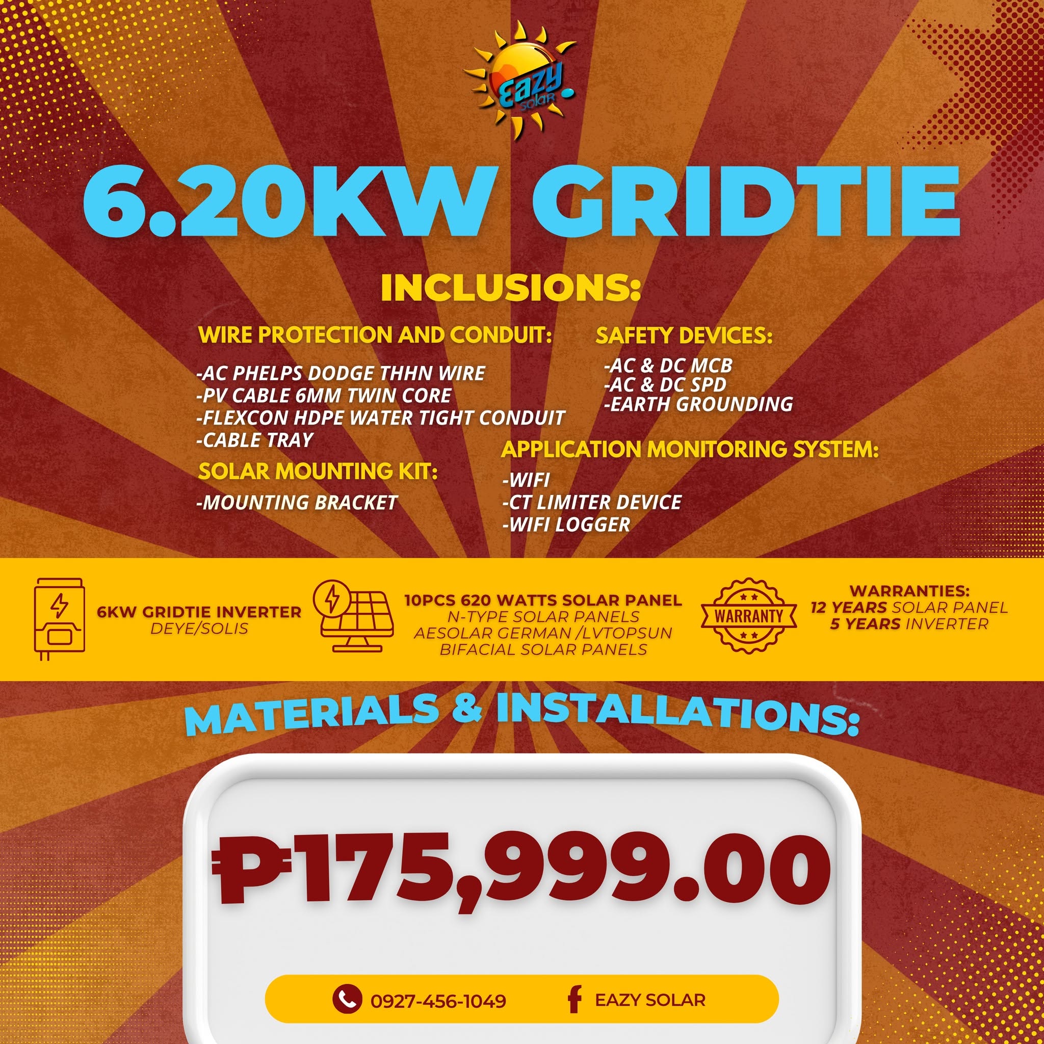 Eazy Solar 6.20kW grid-tie package overview